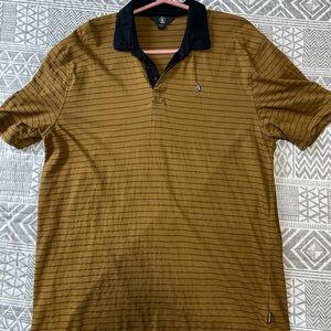 Volcom Brown XXL textured Polo